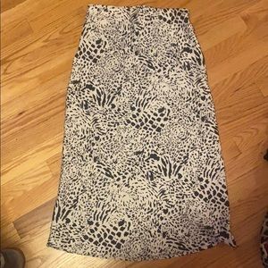silk animal print skirt